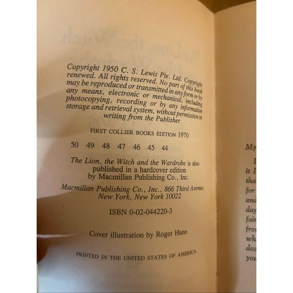 Lion, the Witch and the Wardrobe by C. S. Lewis (1970, Trade Paperback) (5732) - Picture 8 of 8